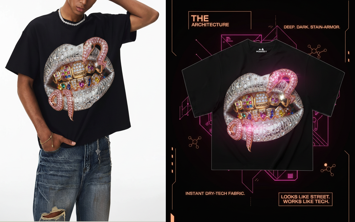 How This Pink Snake Boxy Lips Graphic T-Shirt Black Street Style Guide Prevents Summer Salt Stains