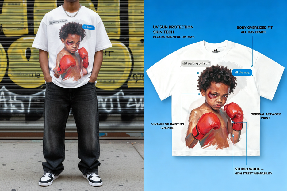 Why Your Heavyweight Tee Causes Sunburn: Upgrade to UV Protection Studio White Oversized T Shirt Graphic Streetwear