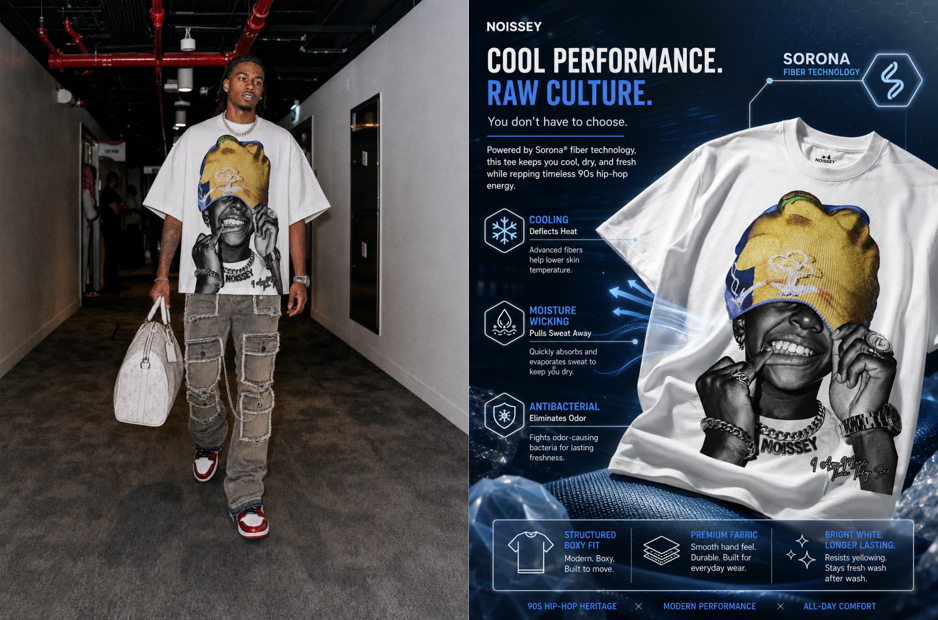 Why You Need a Sorona Cooling Antibacterial White Graphic Tee Streetwear Upgrade for Your Summer Freestyle Shoots