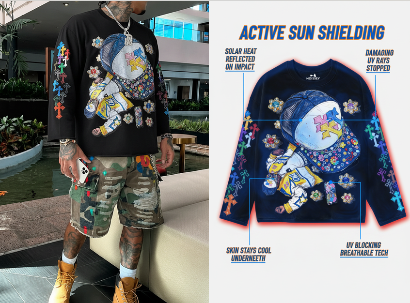 Cruising in the Heat? Why You Need a UV Blocking Breathable Lightweight Sweatshirt Boxy Fit