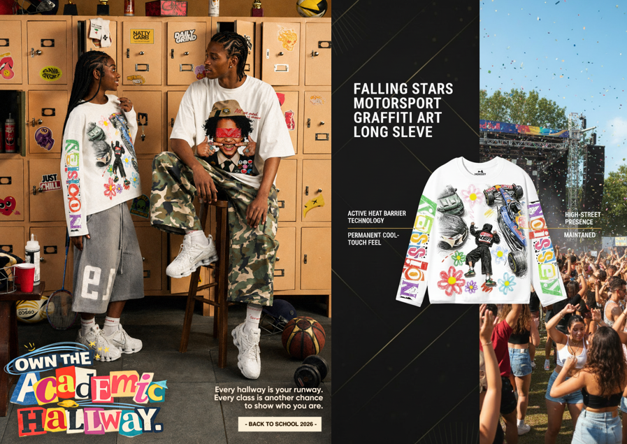 Unroll the Graphics: How the Noissey Falling Stars Motorsport Graffiti Art Long Sleeve Tee White Beats the Heat and UV