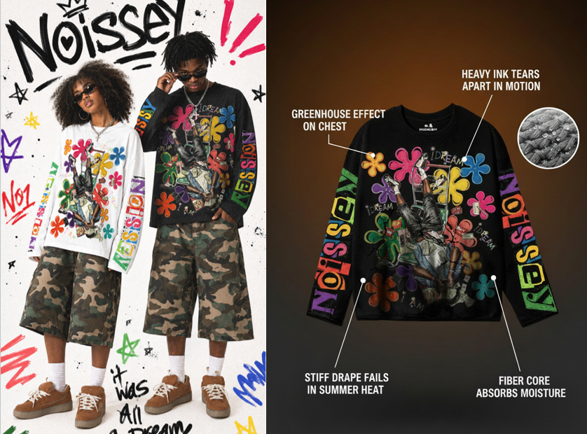 Beat the Heat: Lock in Your Fit with a Heavyweight Graphic Tee Print Not Sticky to Skin