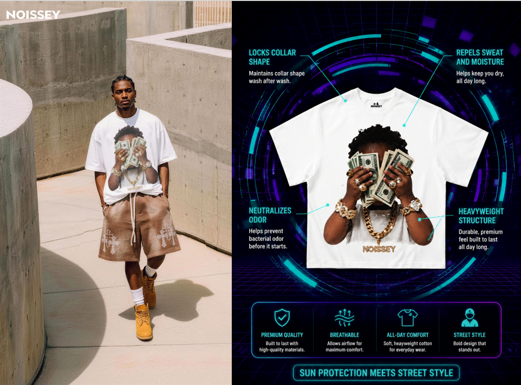Sagging Collar on Camera? Why You Need an Anti Odor Shape Retaining White Boxy Tee Streetwear Essential