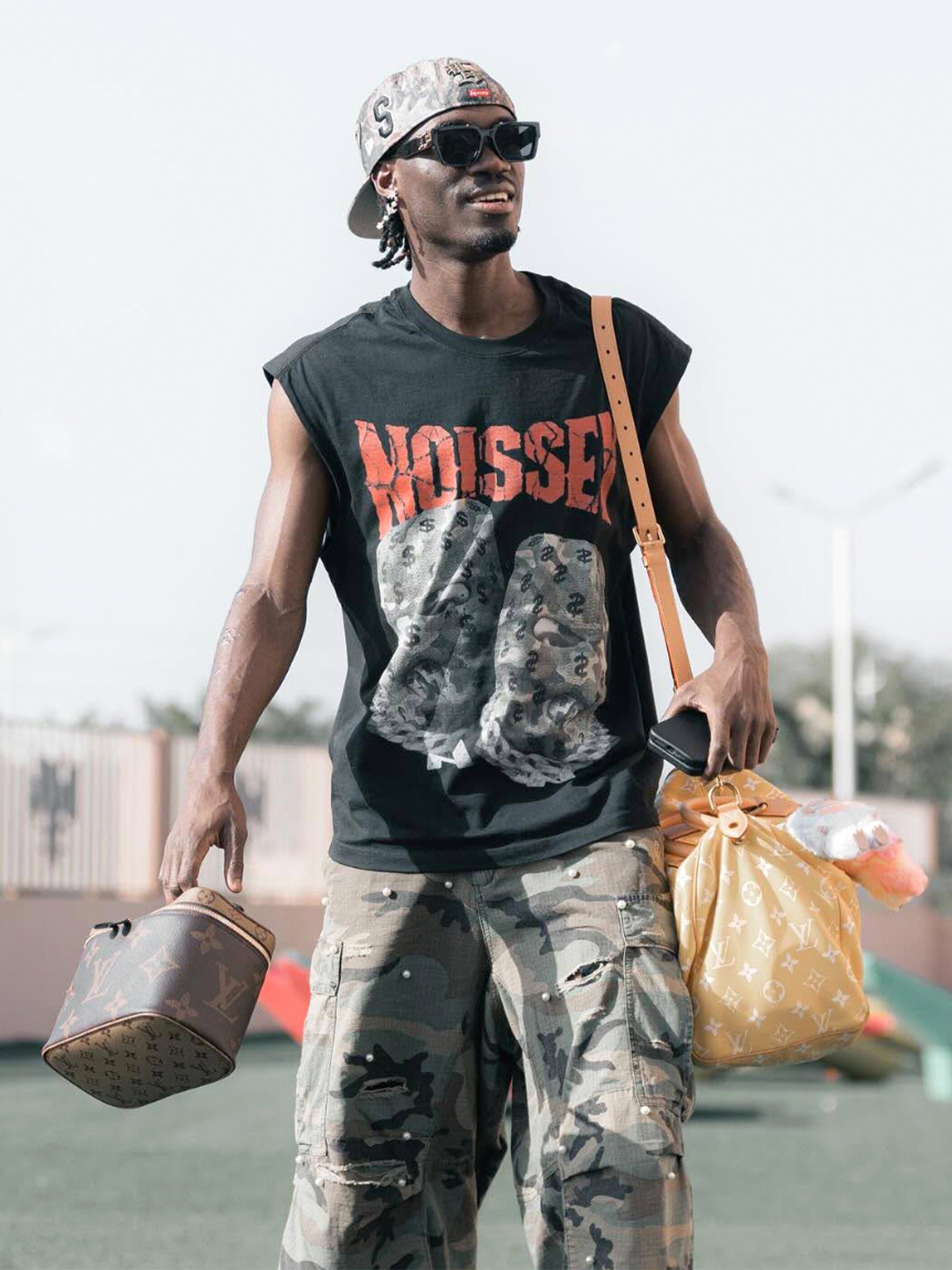 Camo Double Head Mask Print Tank Top