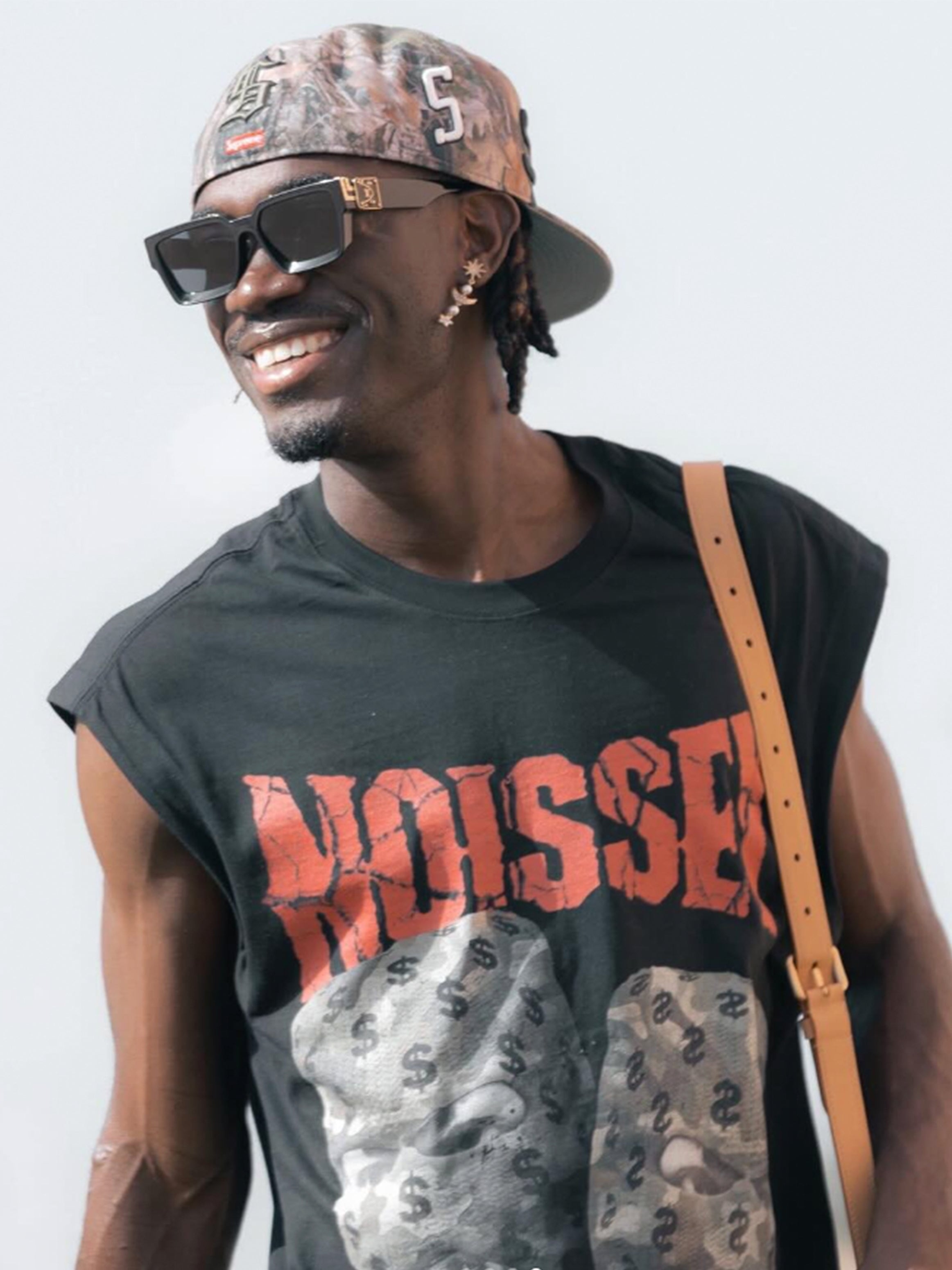 Camo Double Head Mask Print Tank Top