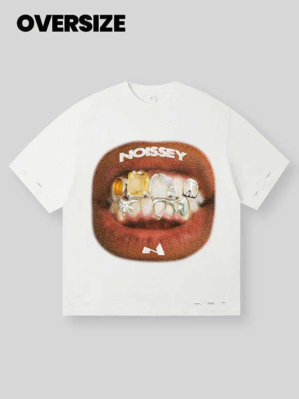 Retro Lip Grills Noissey Print T-Shirt