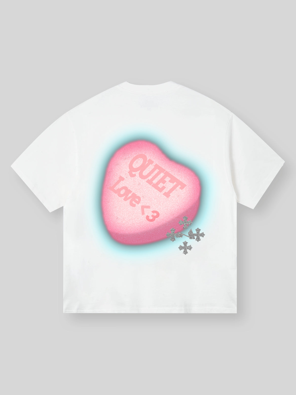 BOUNCE BACK© Pink Lips Love Pills Double-sided Print T-shirt