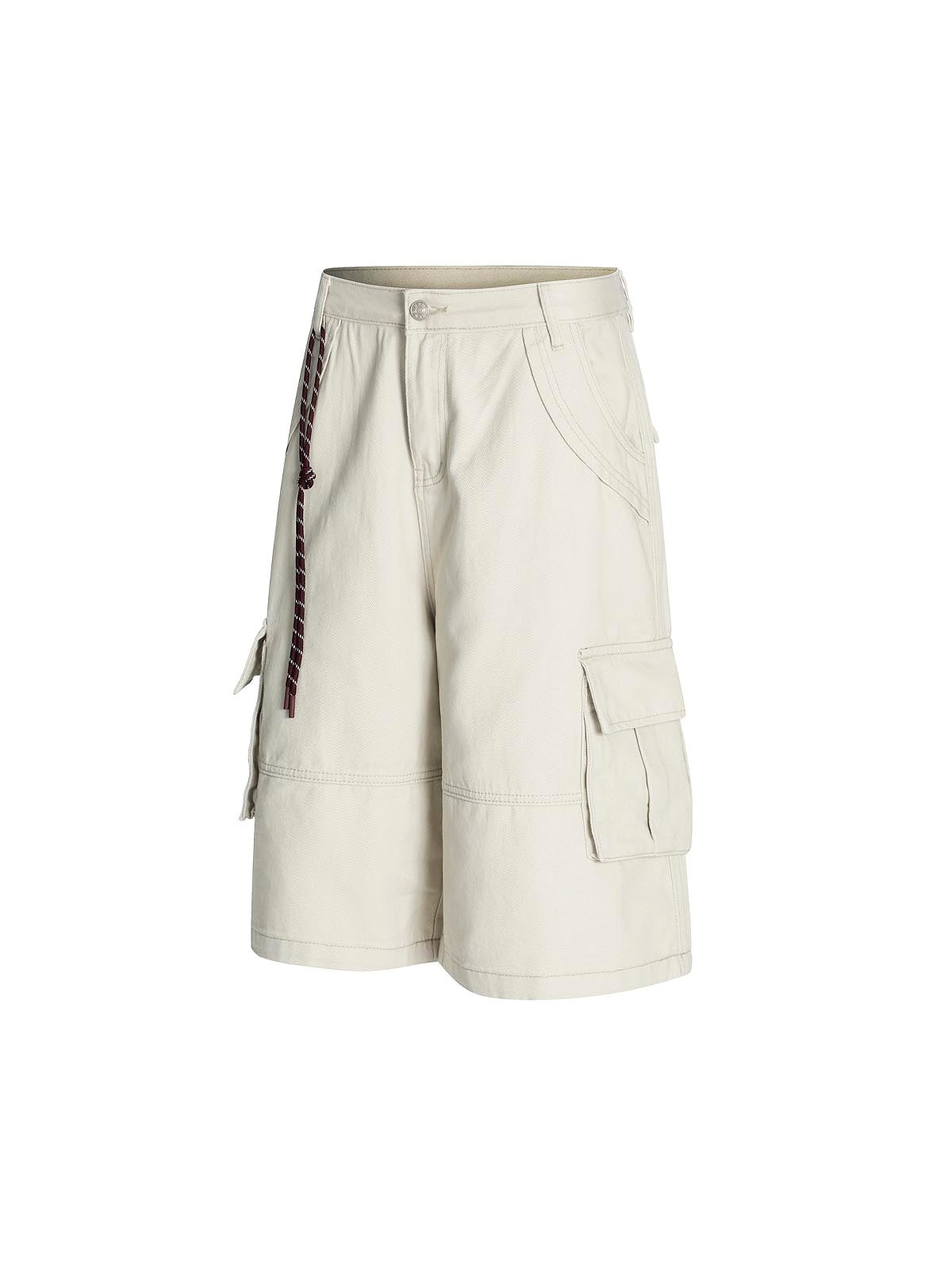 Tassel-Tie Cargo Shorts Jeans
