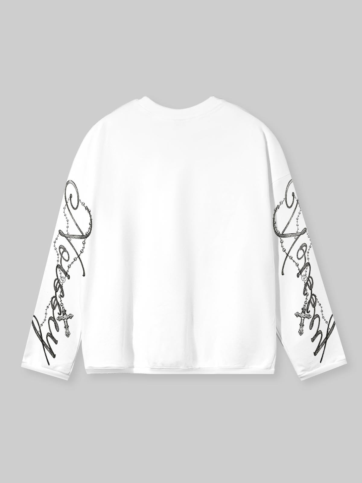 NOISSEY "The Last Supper" Eye Graphic Long Sleeve - Heavyweight White