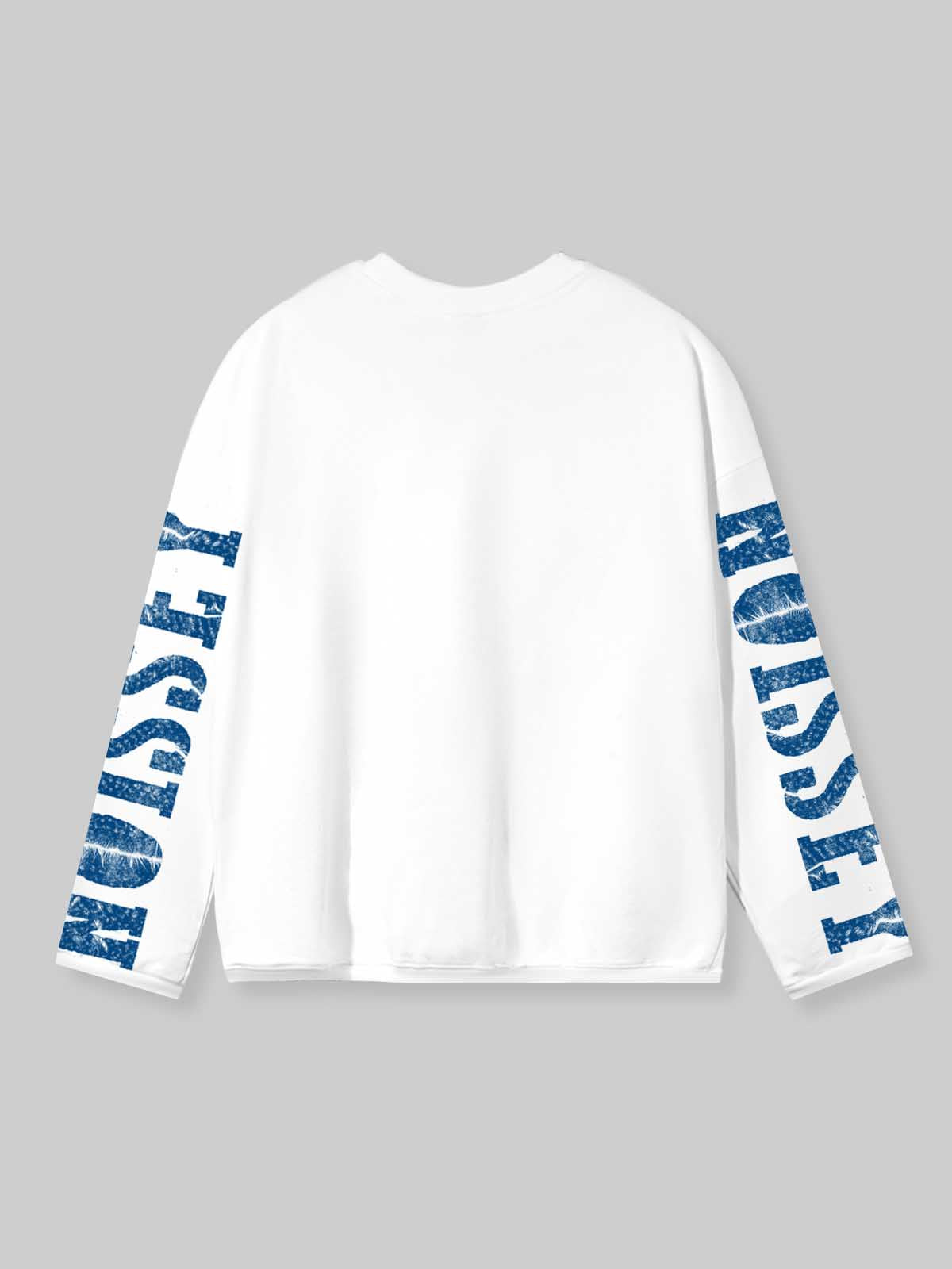 NOISSEY "Roots Deep" Retro Cyanotype Braids Culture Graphic Boxy Sweatshirt