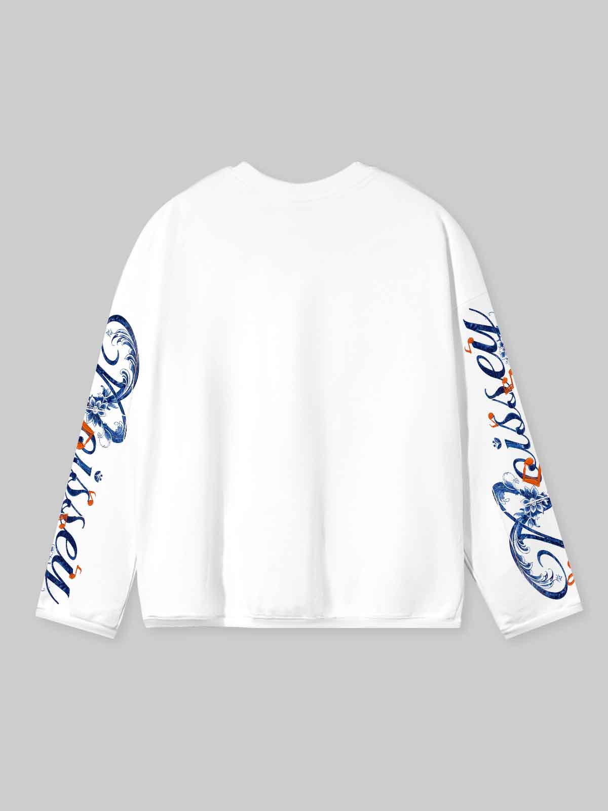 NOISSEY Blue Porcelain Frame & Disco Dancers Long-Sleeve Sweatshirt - Pure White