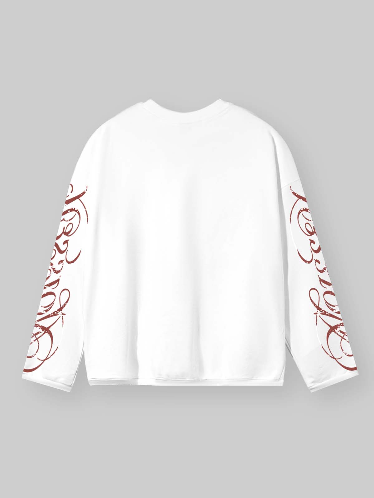 NOISSEY "Vision of Europa" Crimson Engraving Eye &amp; Mythological Cherub White Long Sleeve Tee