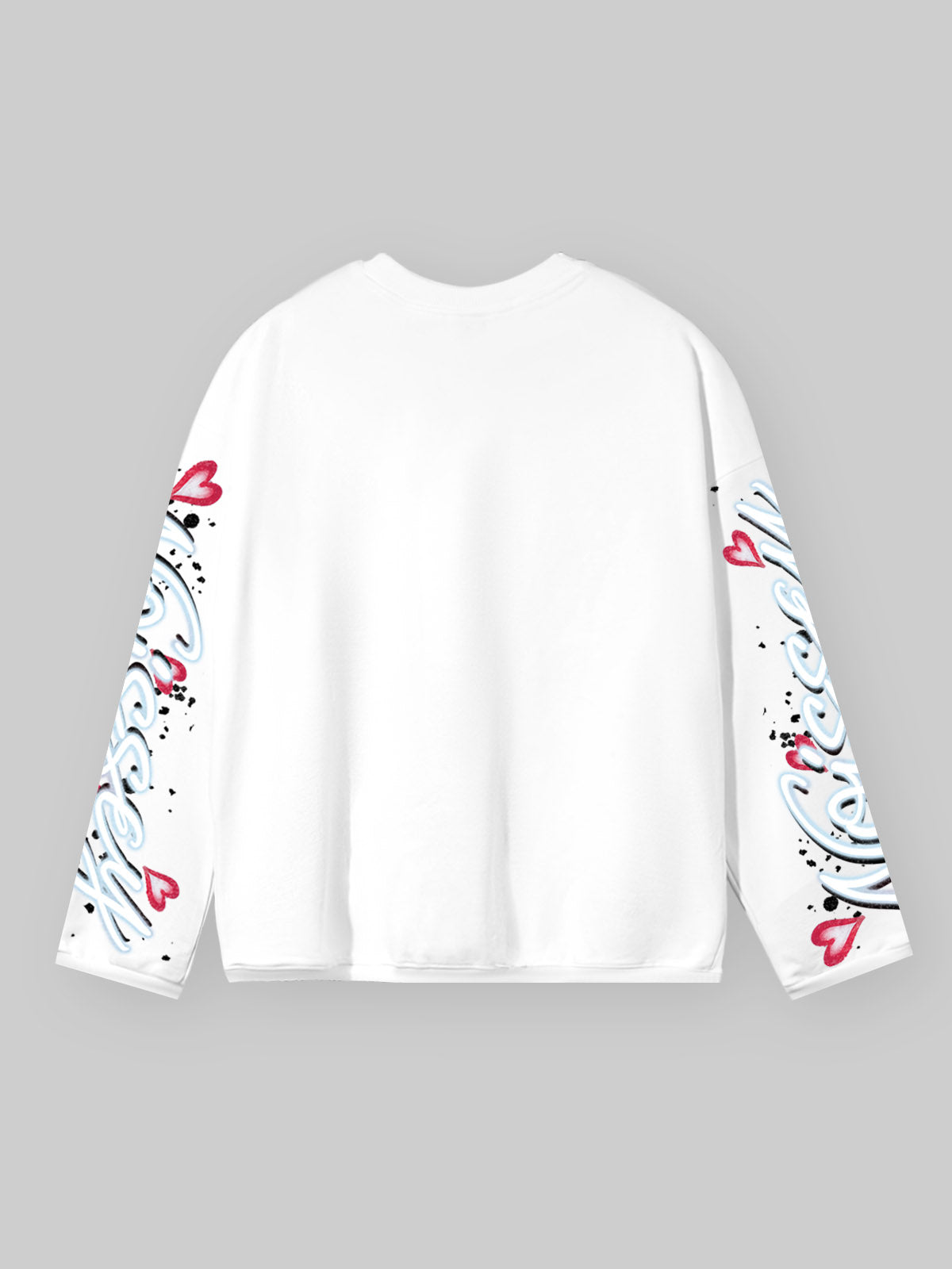 NOISSEY "Trust God &amp; Built on Faith" Airbrushed Pressed Angel White Long Sleeve Shirt