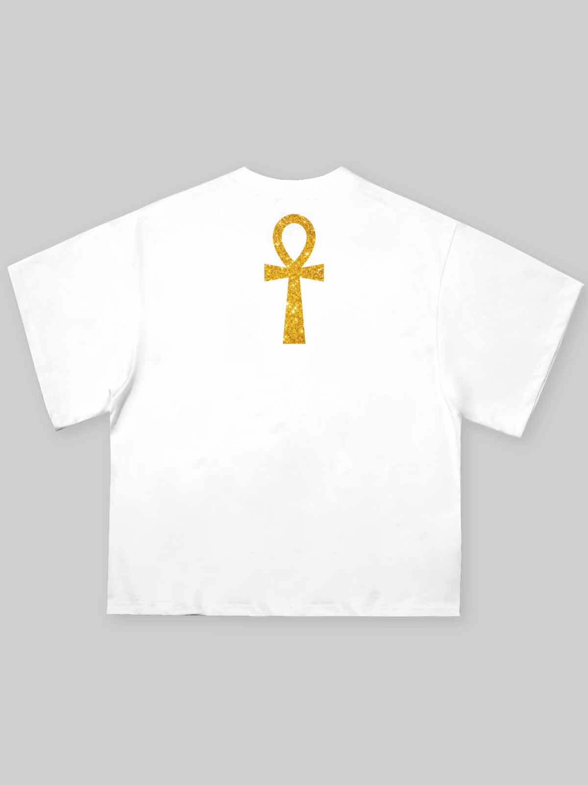 NOISSEY Ancient Egyptian Pharaoh & Cleopatra Graphic Tee - White Heavyweight Boxy Fit Streetwear Shirt
