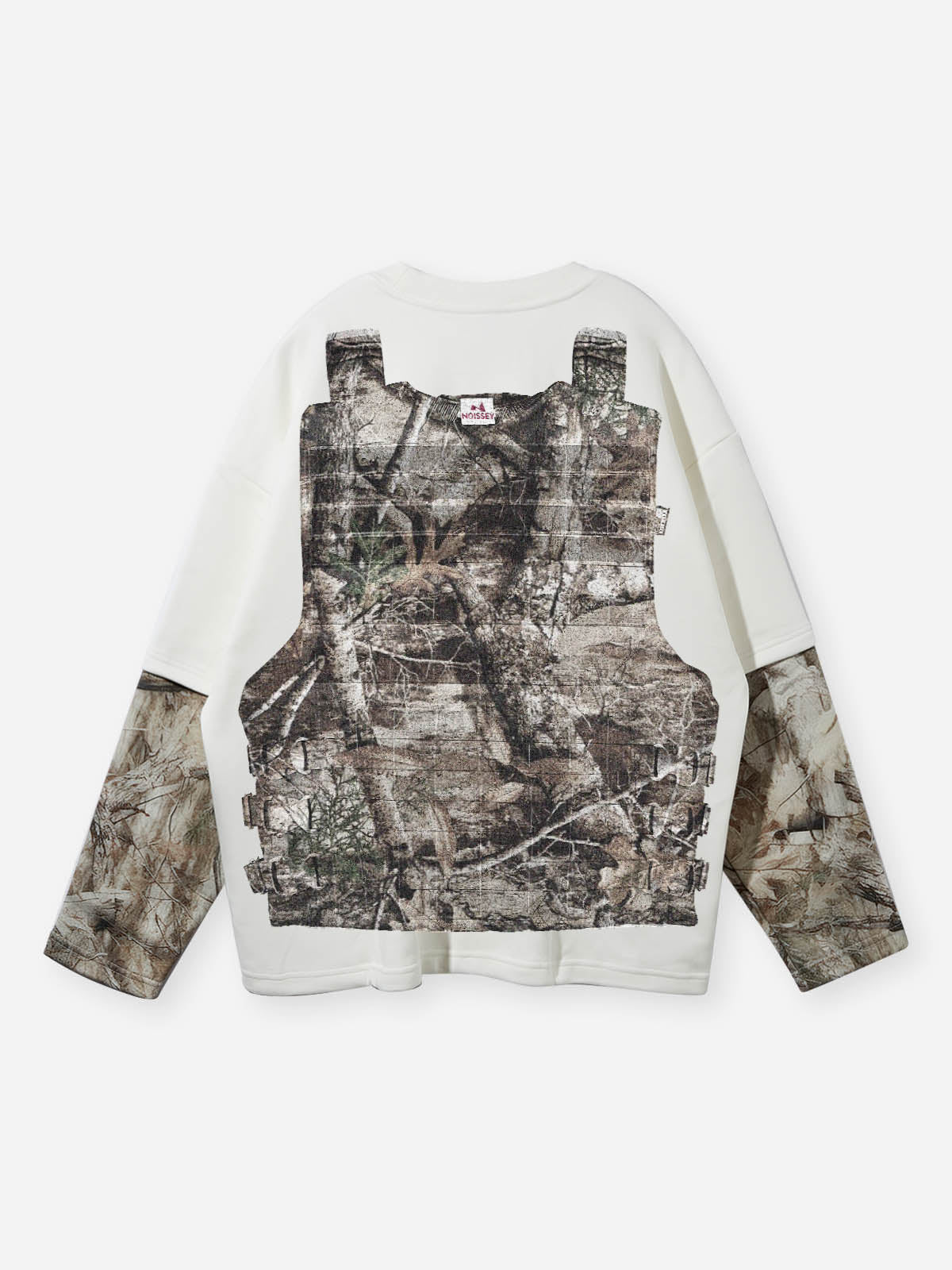 Real tree Double-sided Bulletproof Vest with Tree Pattern Print Long Sleeve