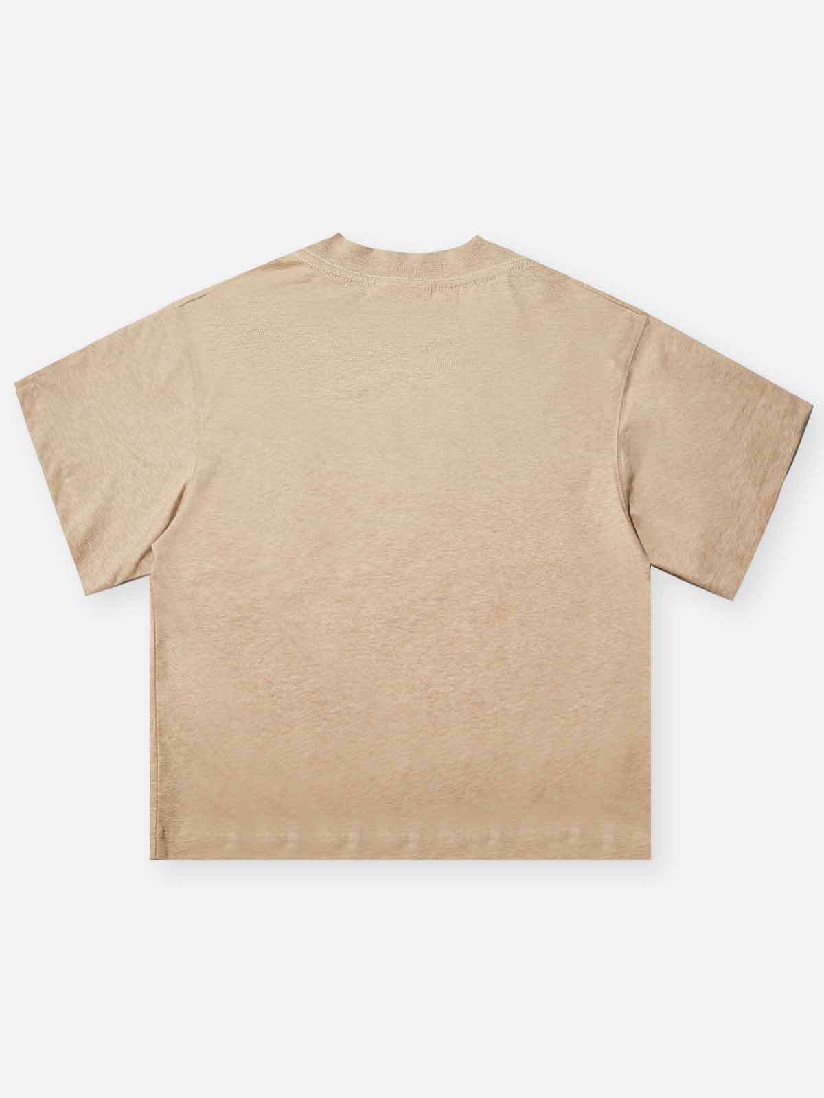 Boxy Oversized T-shirt with Hip-Hop Kid Covering Eyes Print
