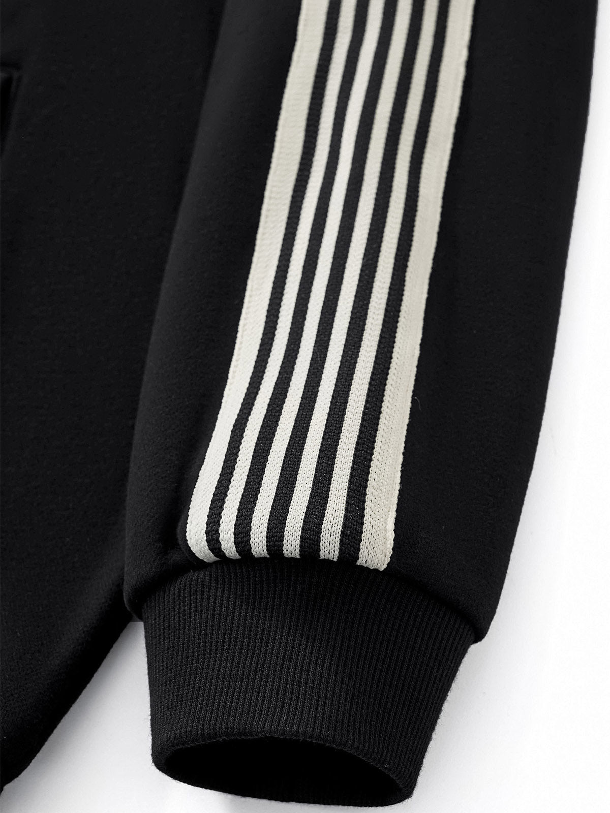 Color-block Striped Hooded Sweatshirt