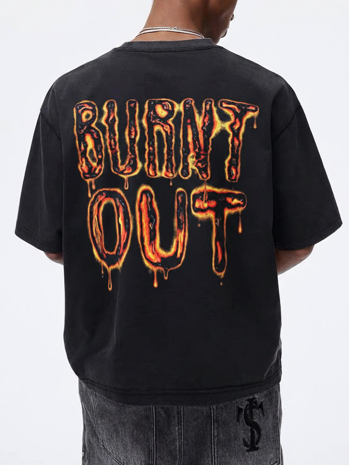 NOISSEY "Burnt Out Lips" Boxy Heavyweight Art Tee - Black