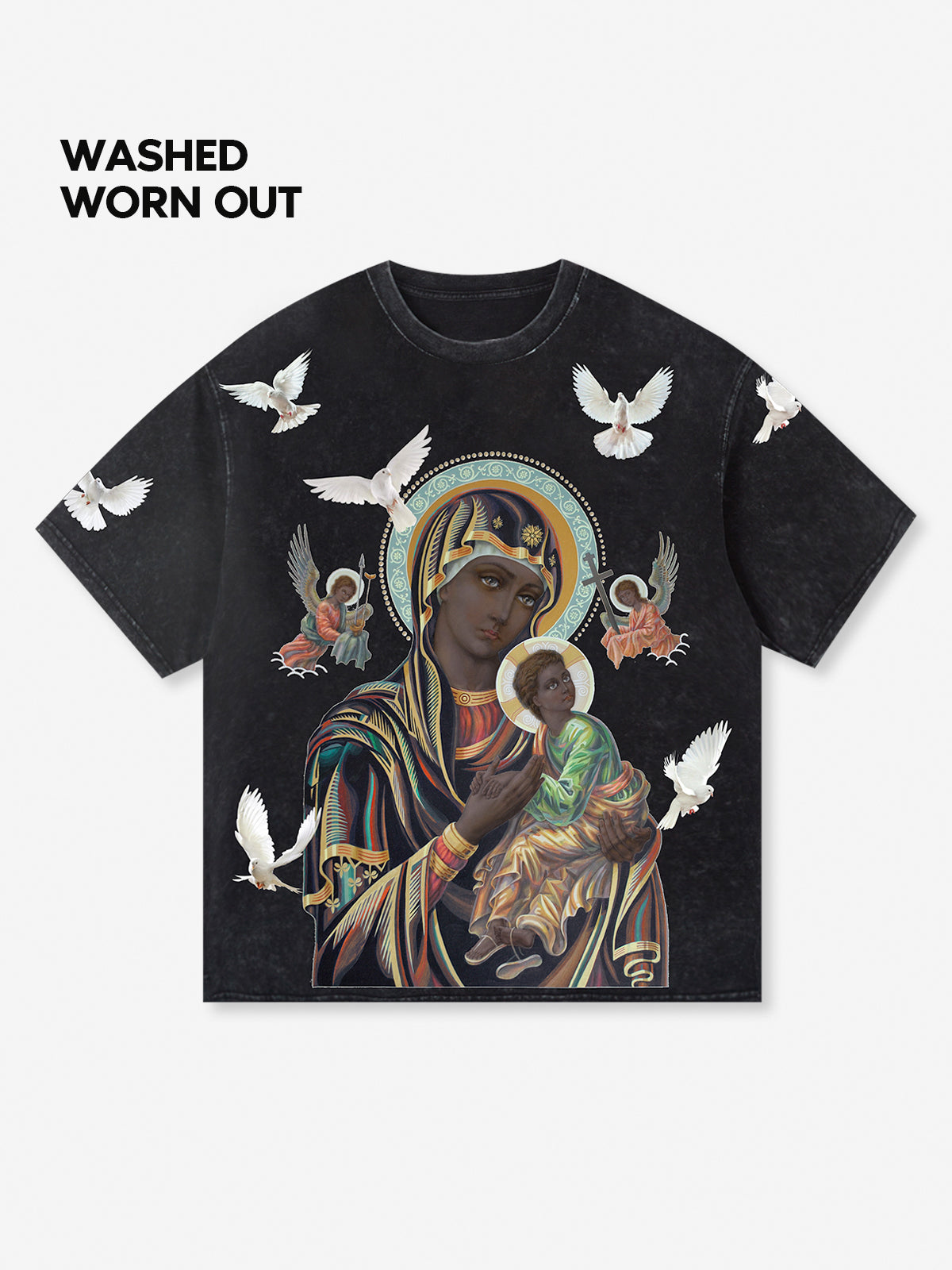OBSTACLES & DANGERS© Black Madonna and Child T-shirt Available in 6 Colors