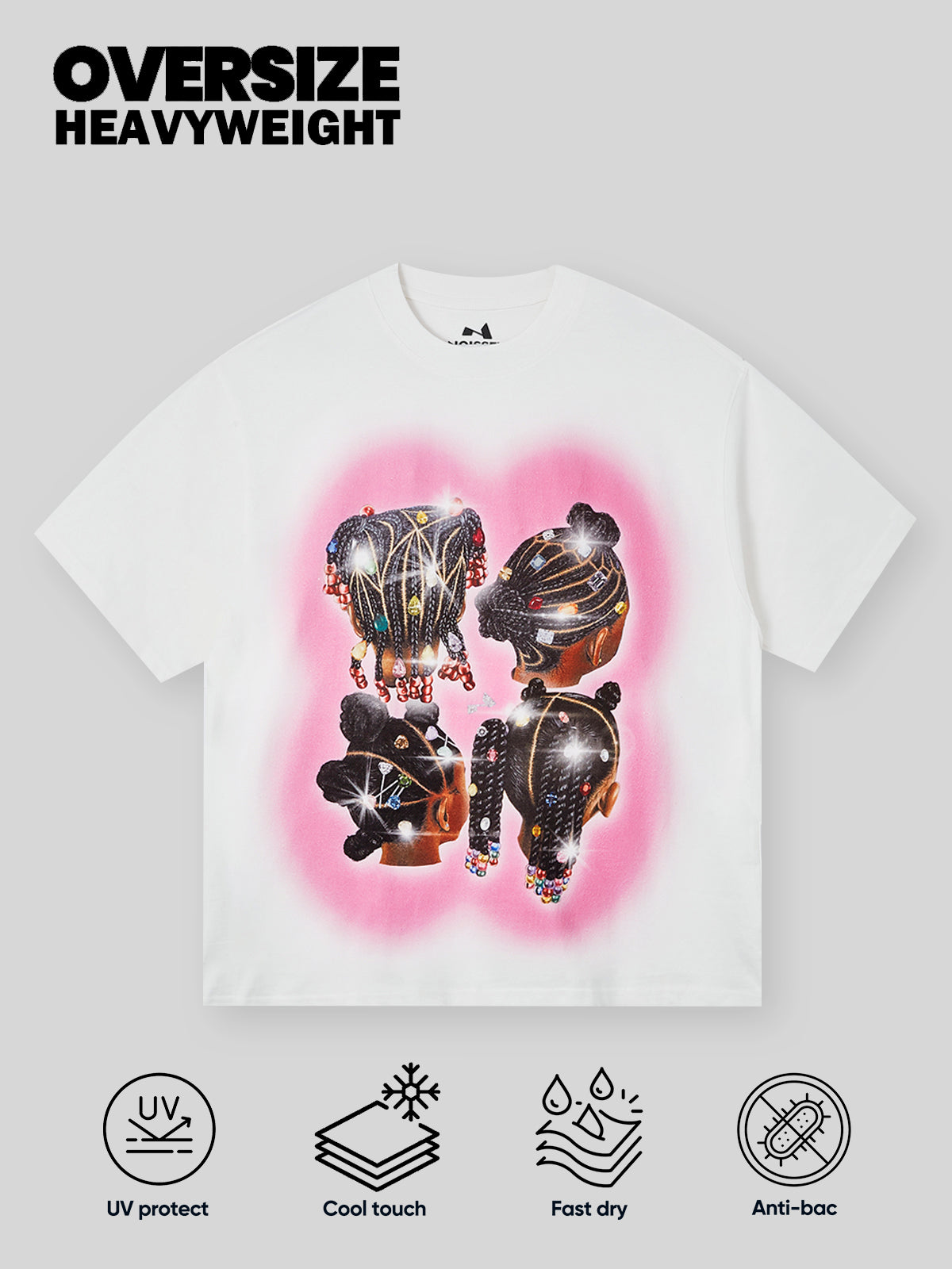 BOUNCE BACK© Original Braided Diamond Print T-Shirt