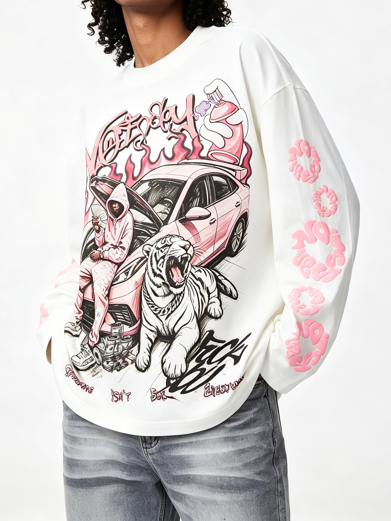 NOISSY Speeding Isn’t For Everyone Long Sleeve-White