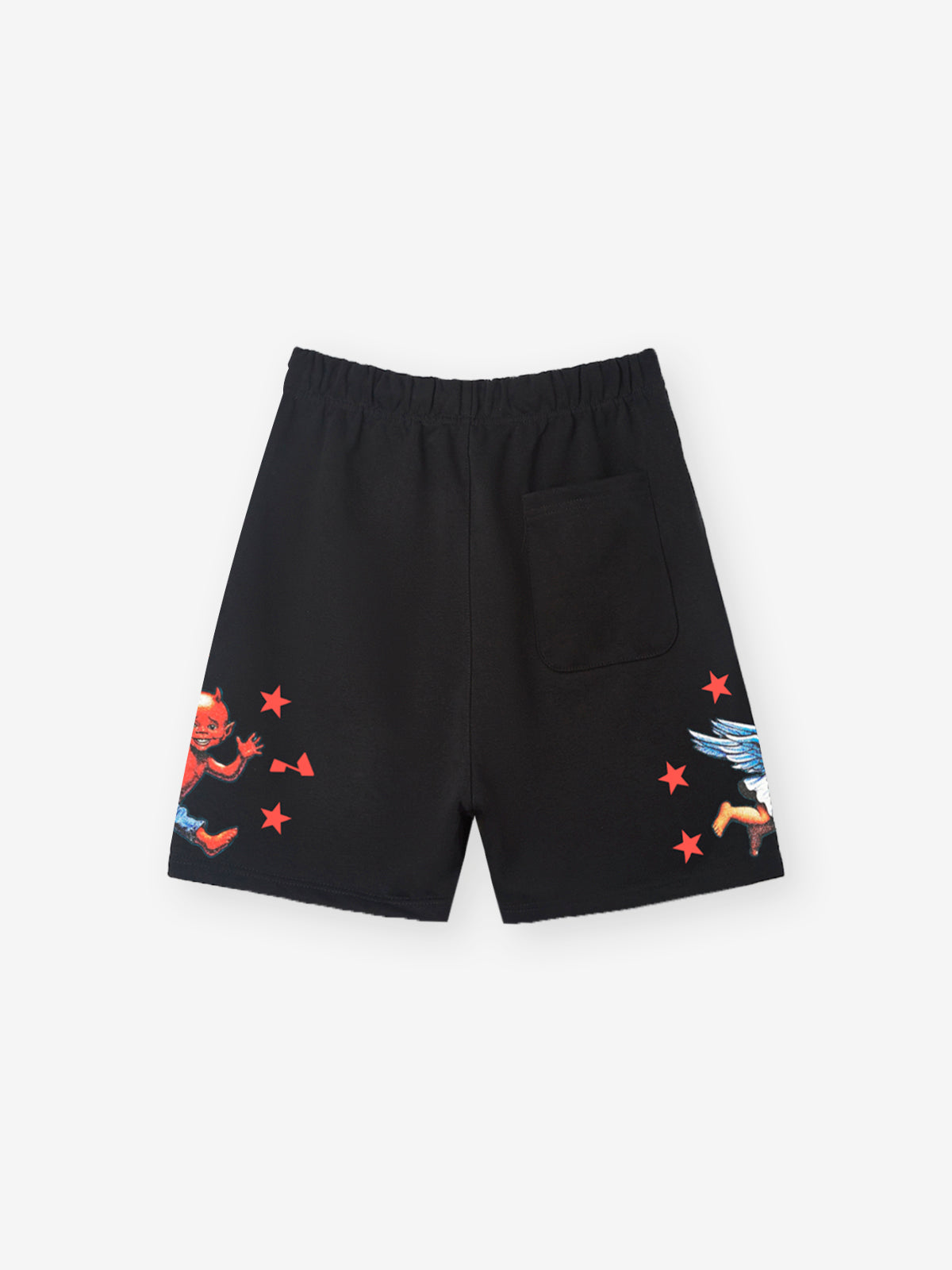 BOUNCE BACK© 450g Heavyweight Breathable Printed Angel Devil Shorts