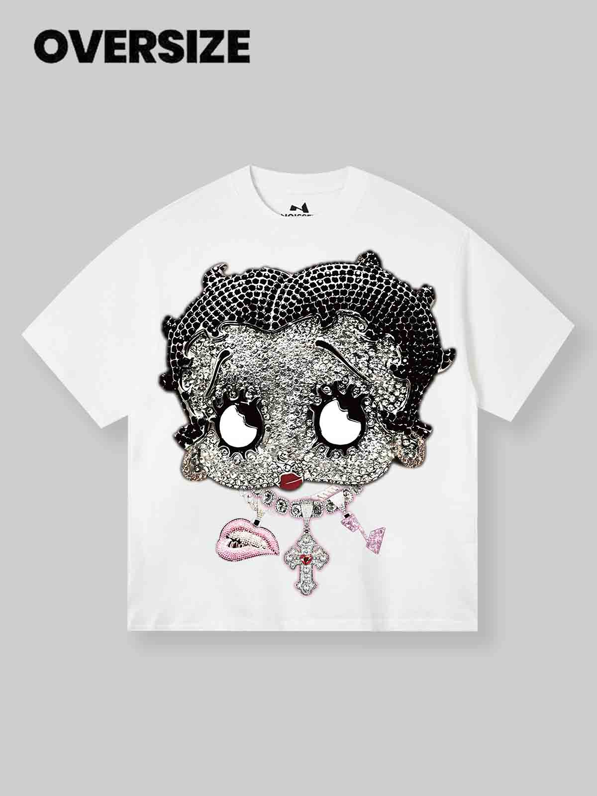 Black & White Diamond Betty Print T-Shirt