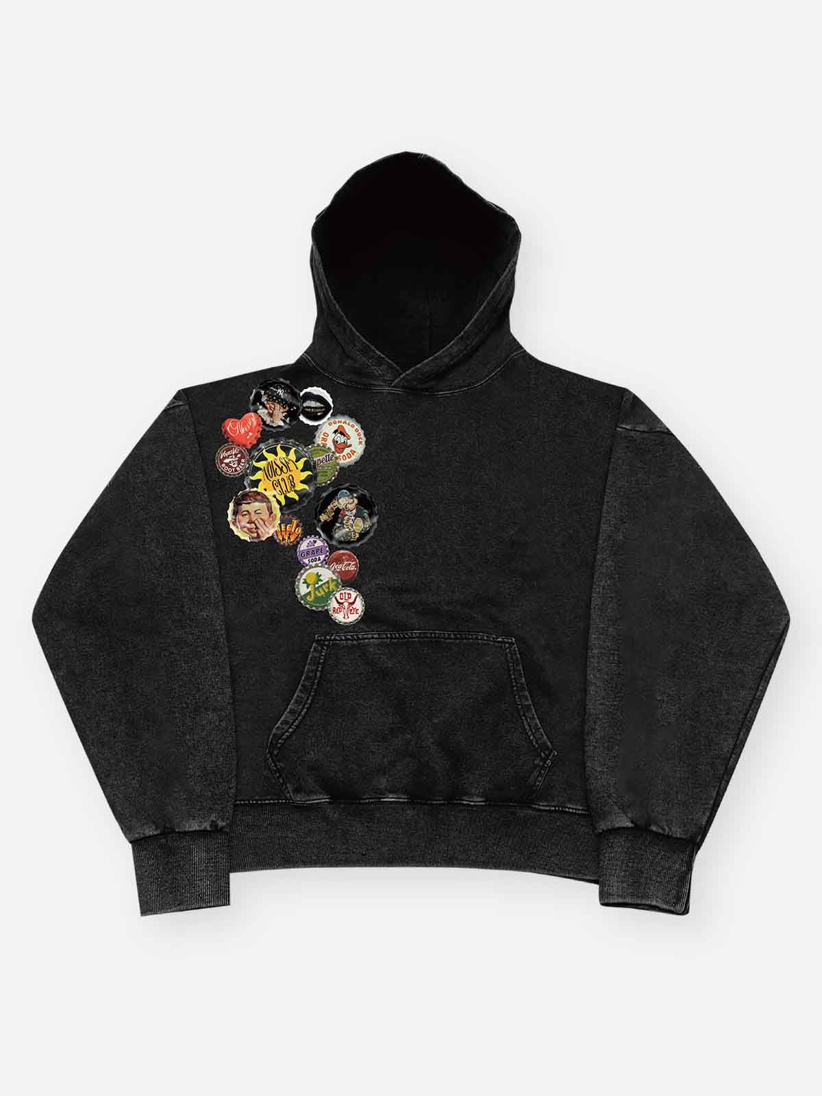 Fun Bottle Cap Art Print Hoodie