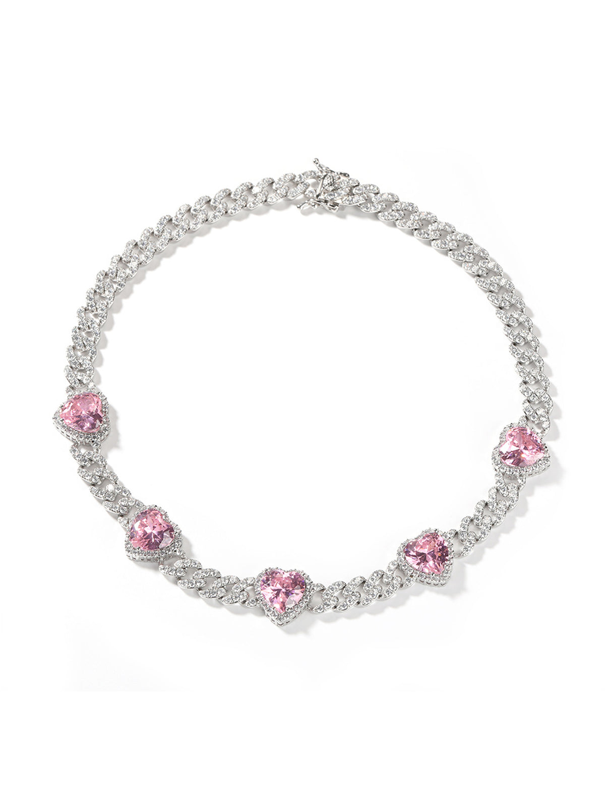 Heart-shaped diamond-studded ladies’ Necklace