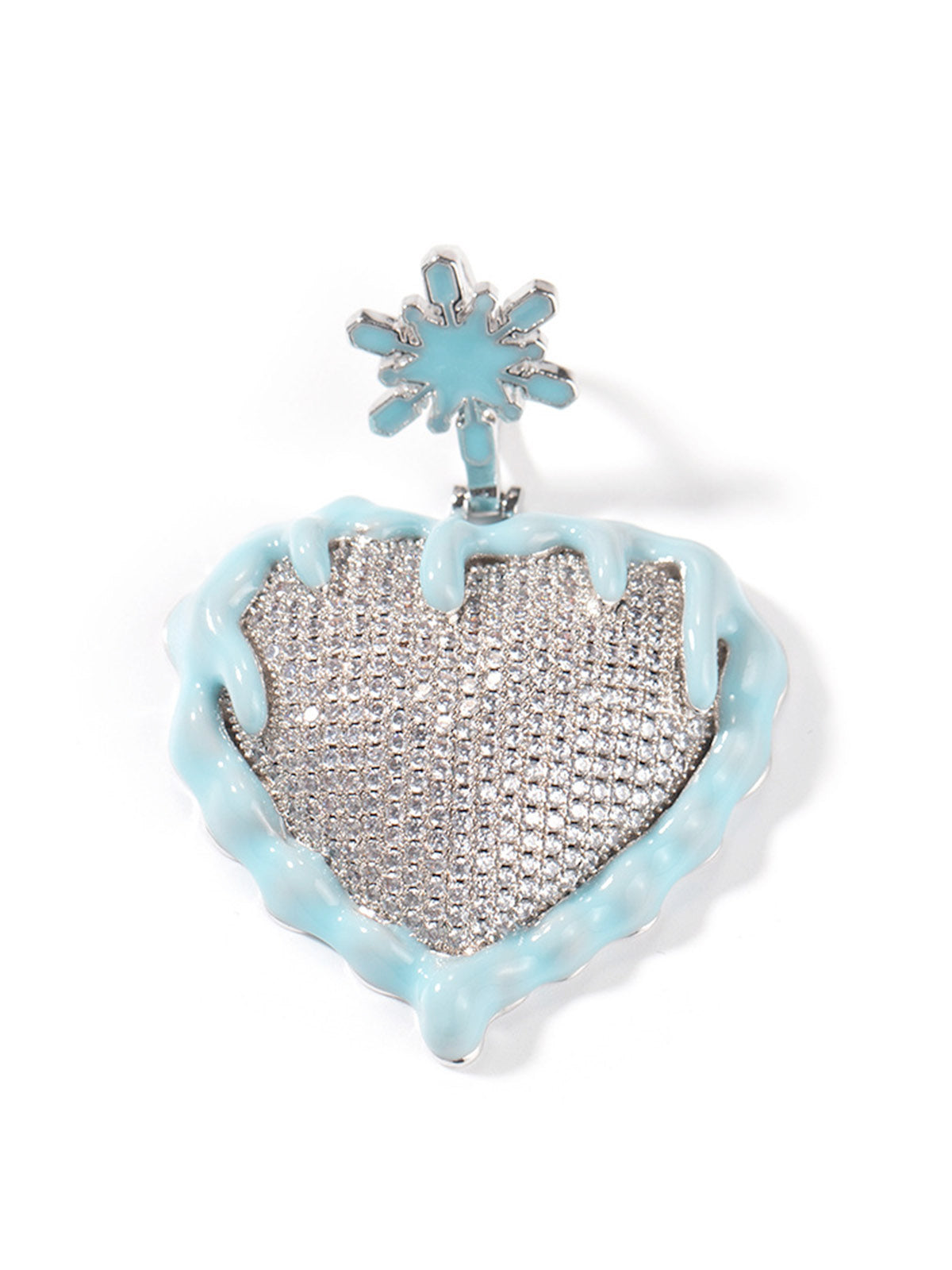 Ice & Fire Heart-Shaped Crystal Pendant Necklace