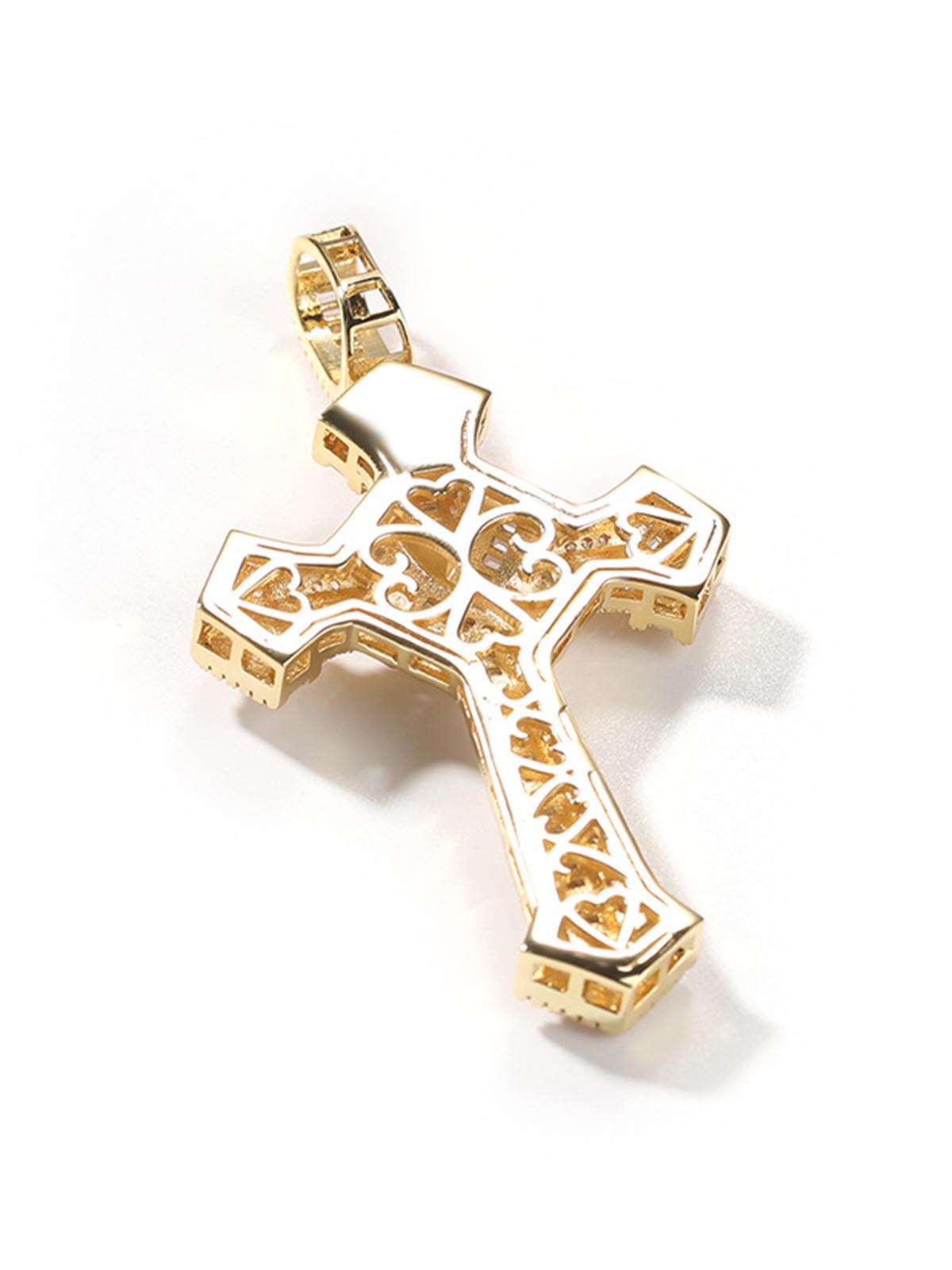 Cross Pendant Copper-Inlaid Zircon Necklace