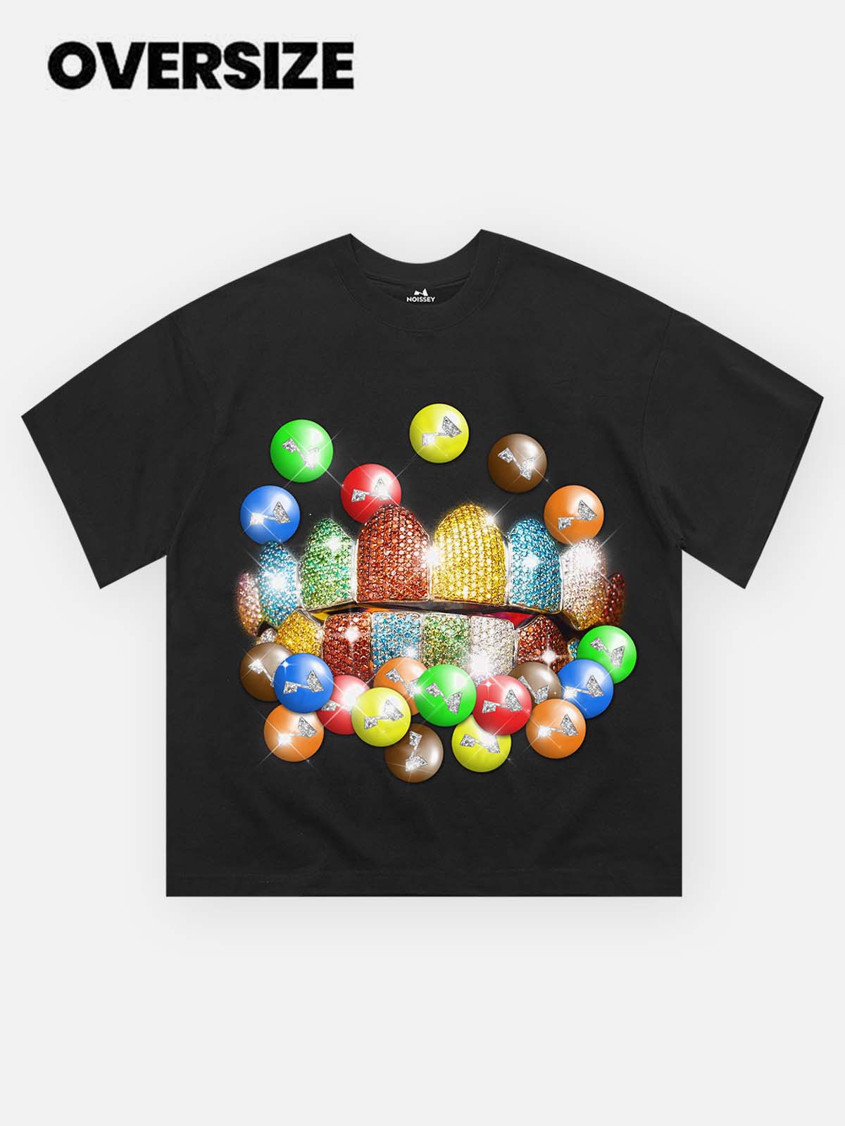 Colorful Candy Grills Print T-shirt