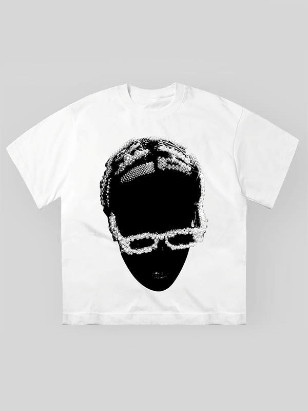 A$AP Rocky Black & White Graphic Crewneck T-shirt