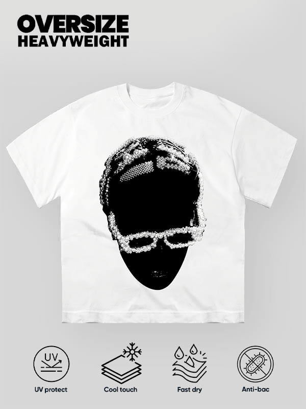 A$AP Rocky Black & White Graphic Crewneck T-shirt