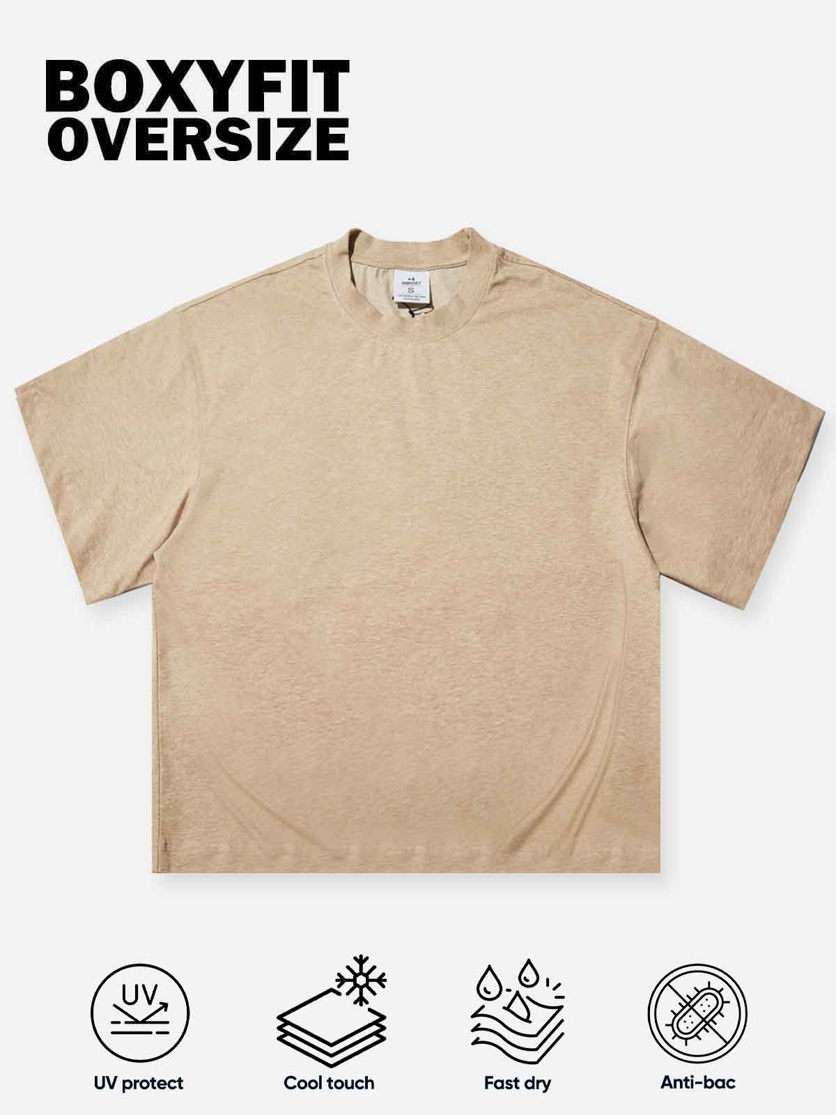 High-Quality Boxy Oversized Solid Color T-shirt