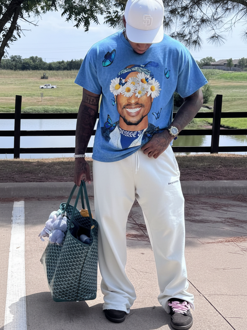 NOISSEY "Rap Star" Blue Tee - Vintage Graphic T-Shirt