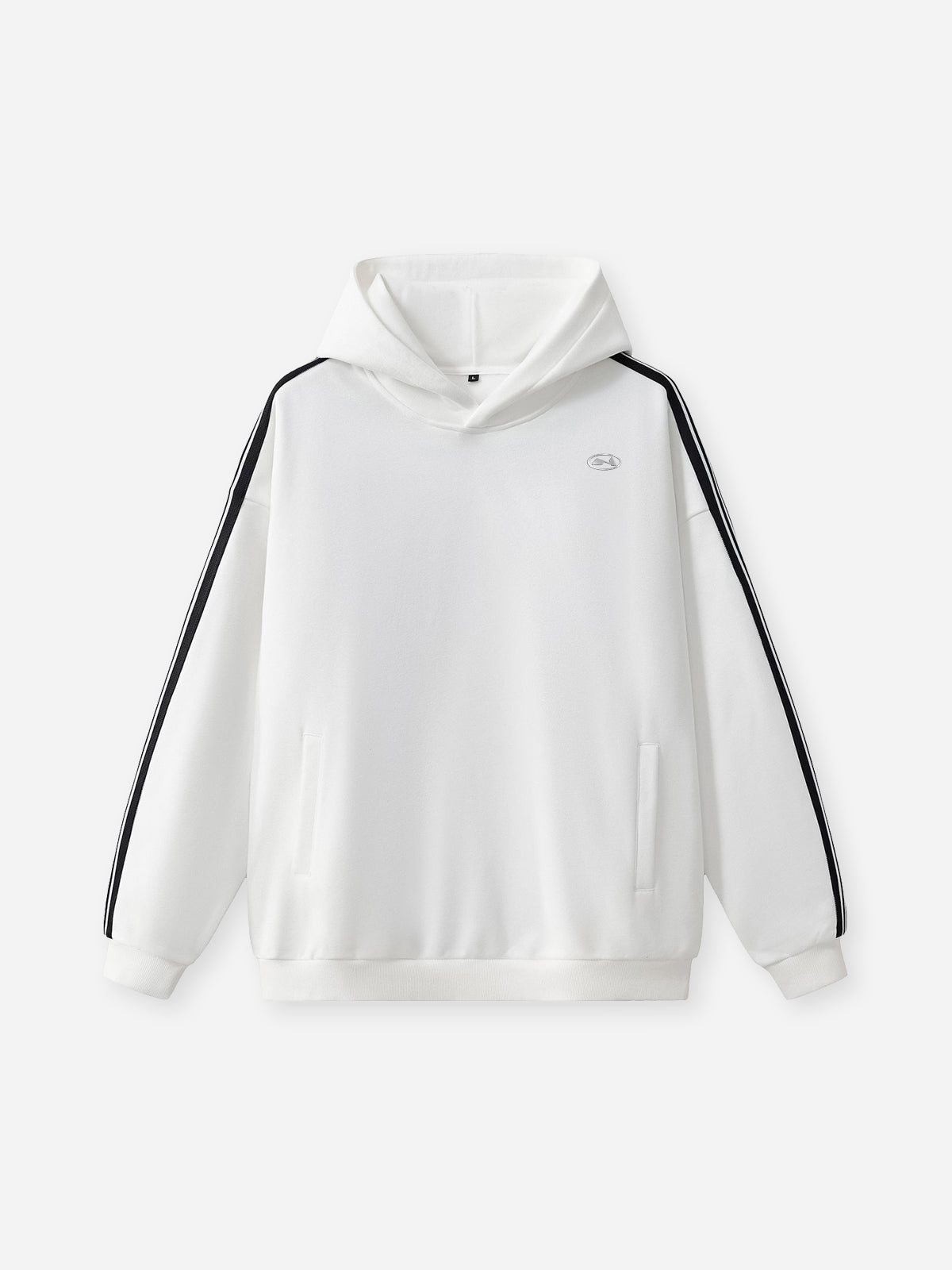 Color-block Striped Hooded Sweatshirt