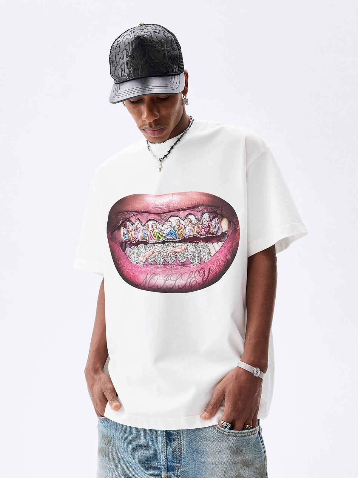 The Last Supper Lip Print T-shirt