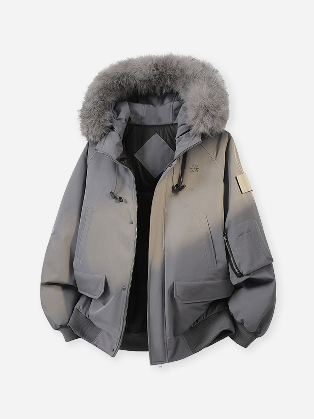 Cotton-Padded Jacket with Fleece Lining and Thickened Coat