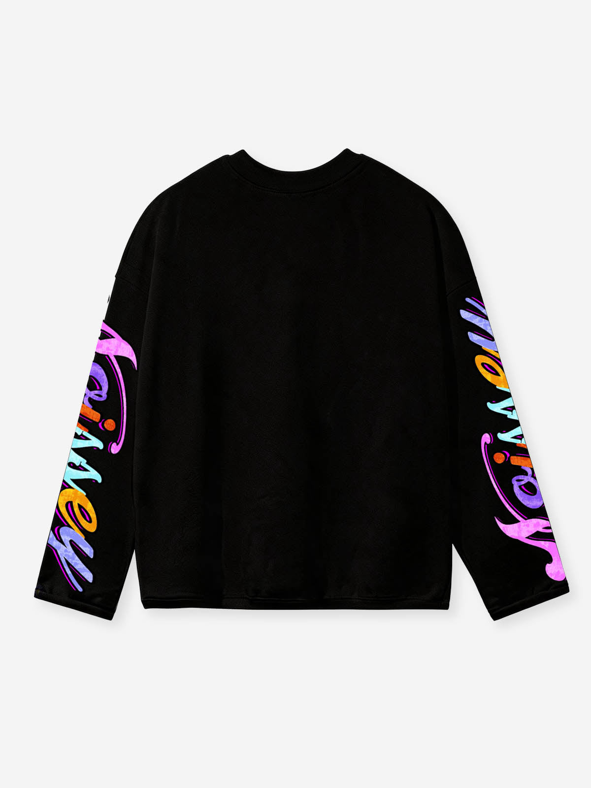 NOISSEY Y2K Pop Art Collage Graphic Long Sleeve Sweatshirt - Black Streetwear Pullover