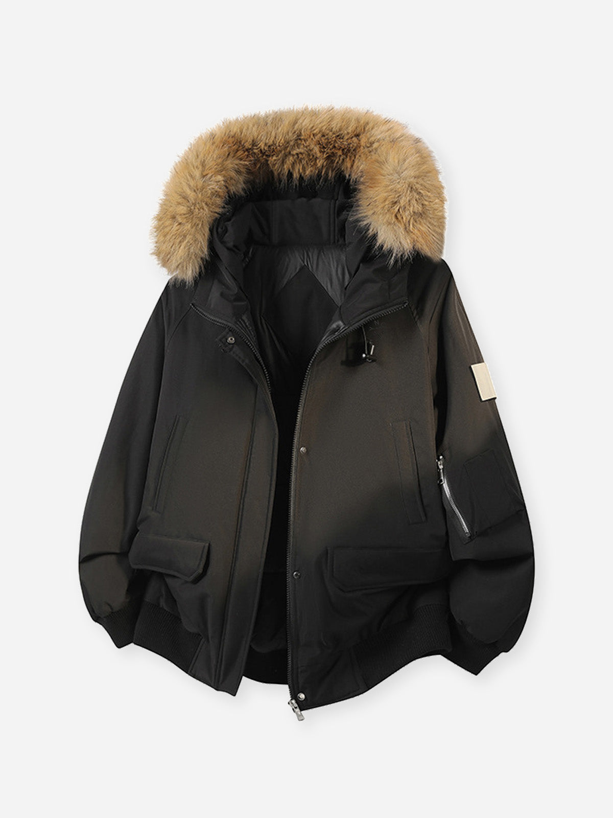 Cotton-Padded Jacket with Fleece Lining and Thickened Coat