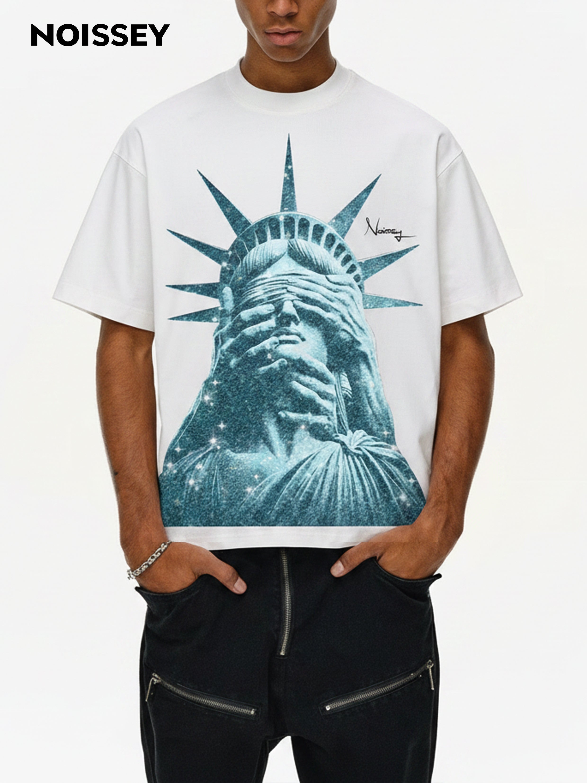 NOISSEY Liberty Blinded Boxy Diamond Heavyweight Cooling Tee