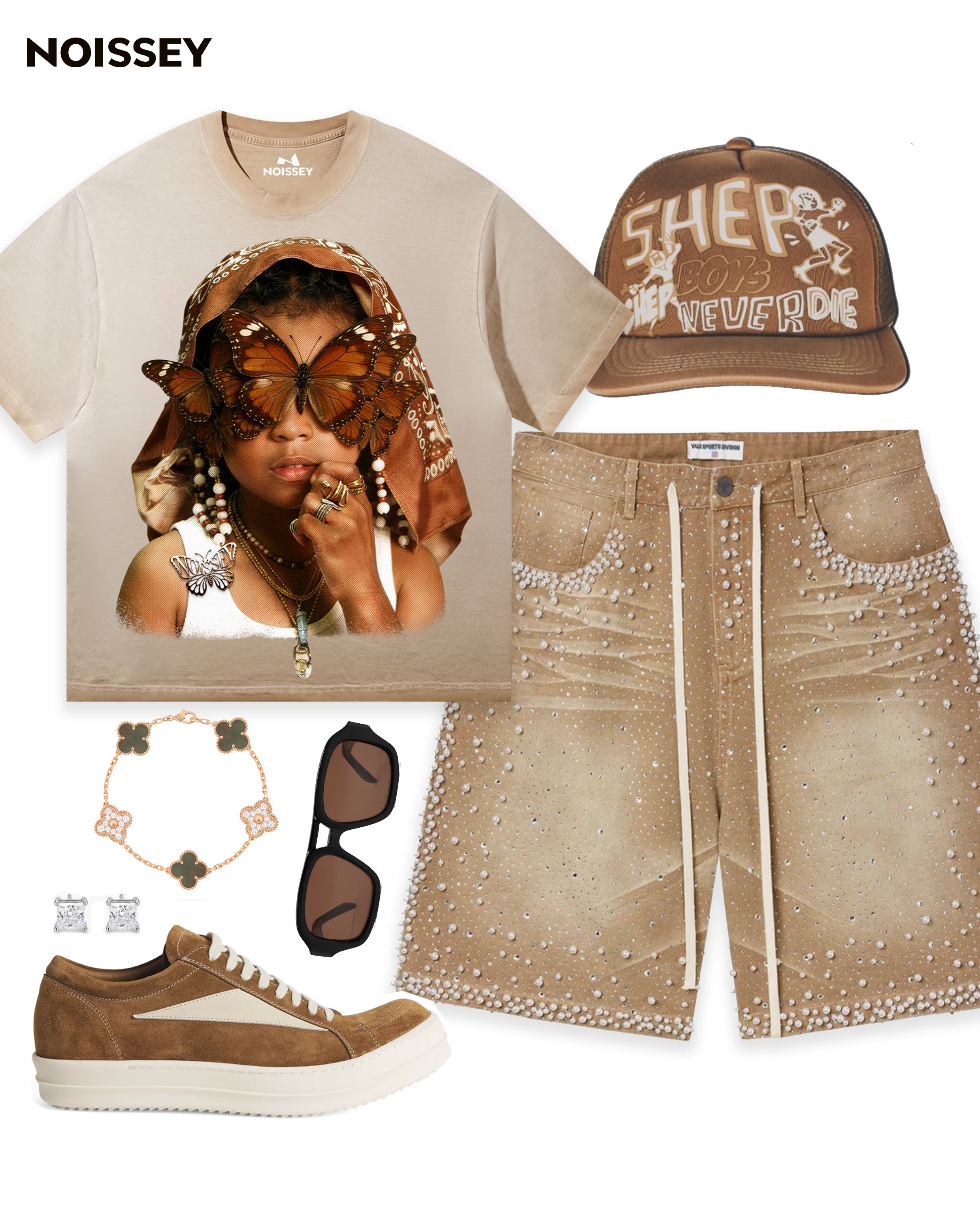 Kids with Paisley Bandana on Head Washed Printed T-shirt