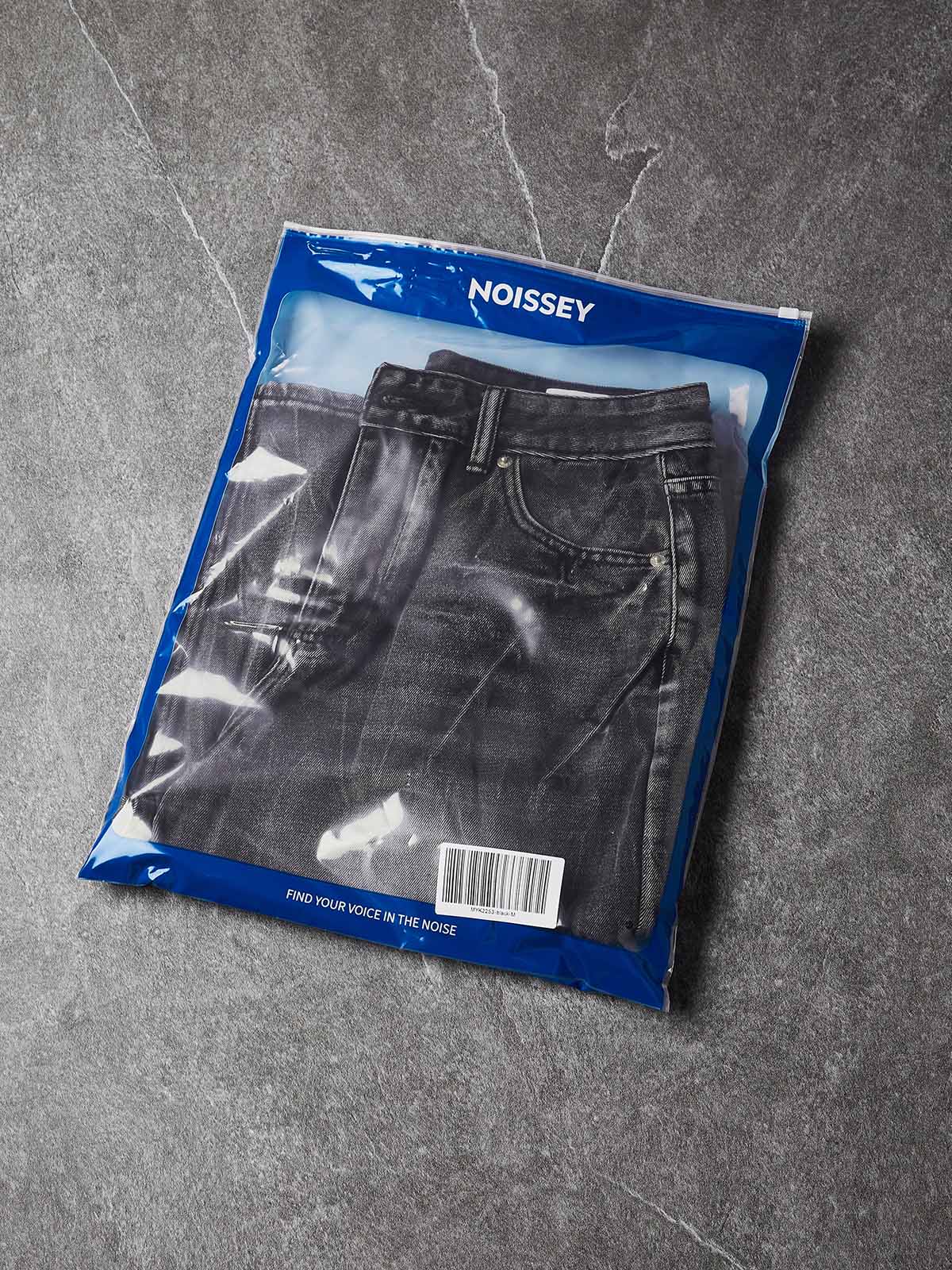 NOISSEY Wash Black Denim Shorts - DIY Chain Combo