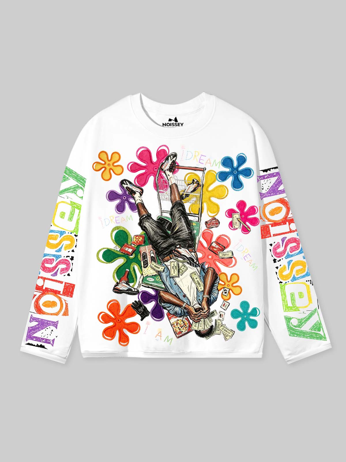 NOISSEY "Beware The Ides" Caesar Assassination Painting Hand Gesture Oversized Tee