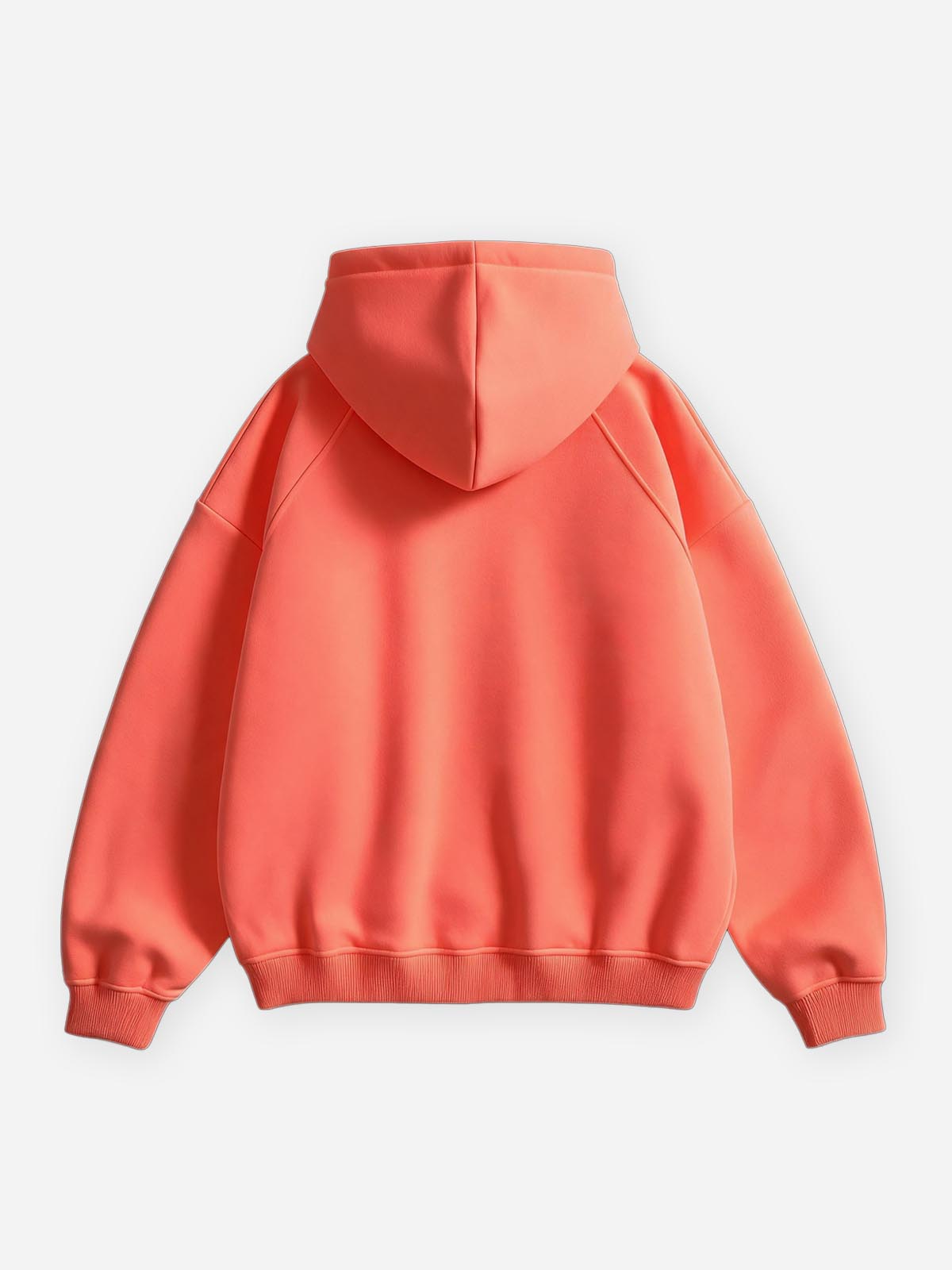 NOISSEY Essential Boxy Zip-Up Hoodie - Vibrant Orange