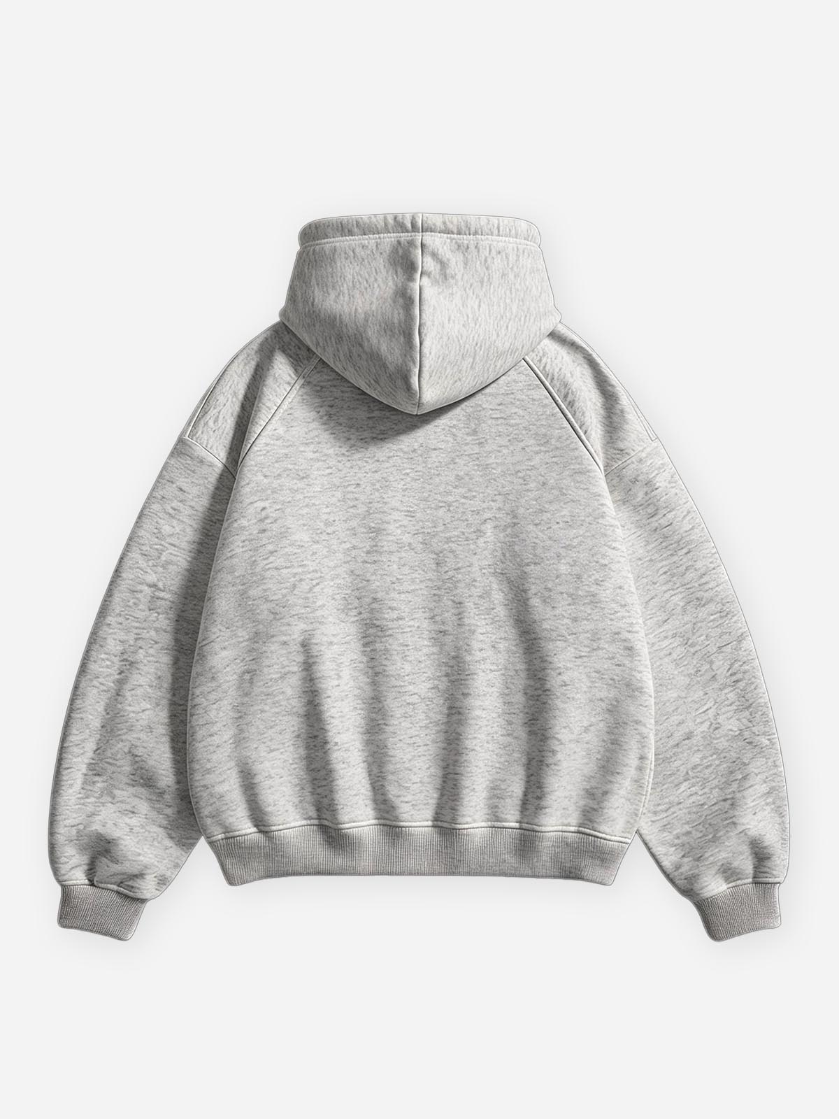 NOISSEY Essential Boxy Zip-Up Hoodie - Grey