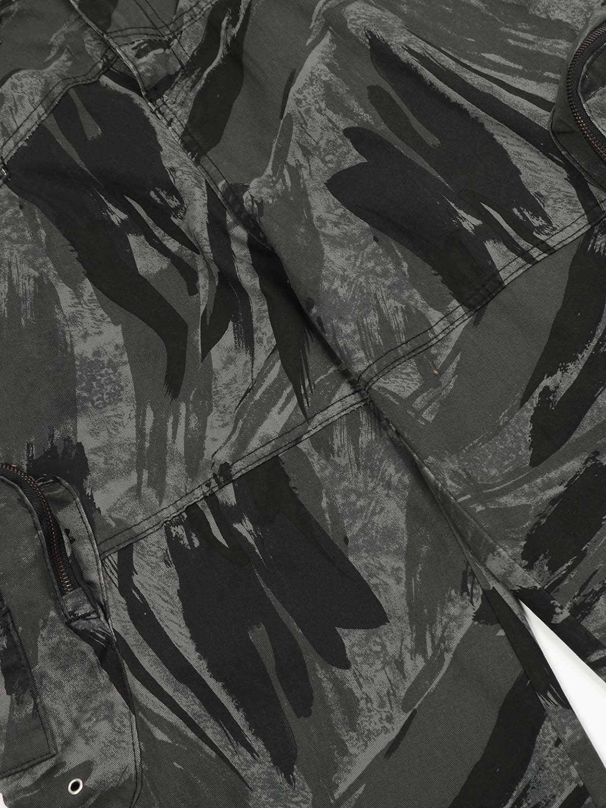 Pantalon coupe droite style camouflage vintage