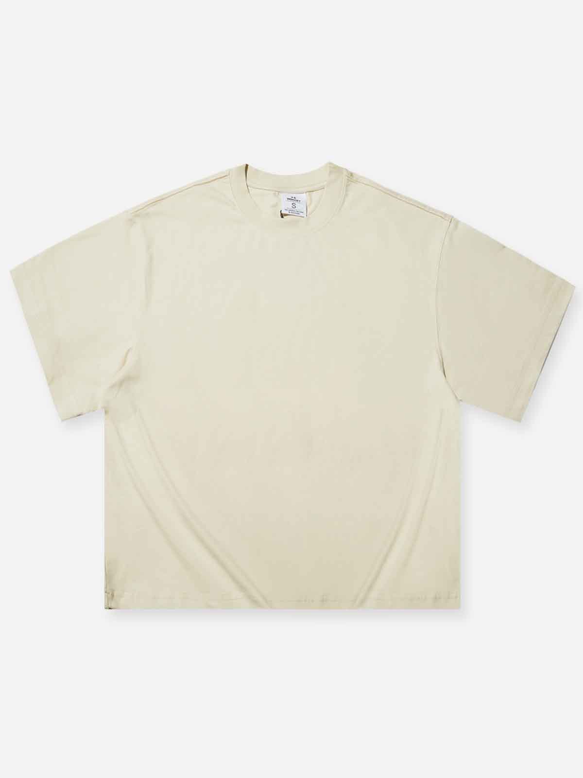 High-Quality Boxy Oversized Solid Color T-shirt