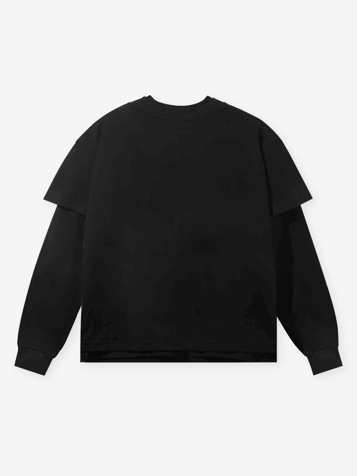 A$AP Rocky Black & White Graphic Crewneck Print Long Sleeve Set